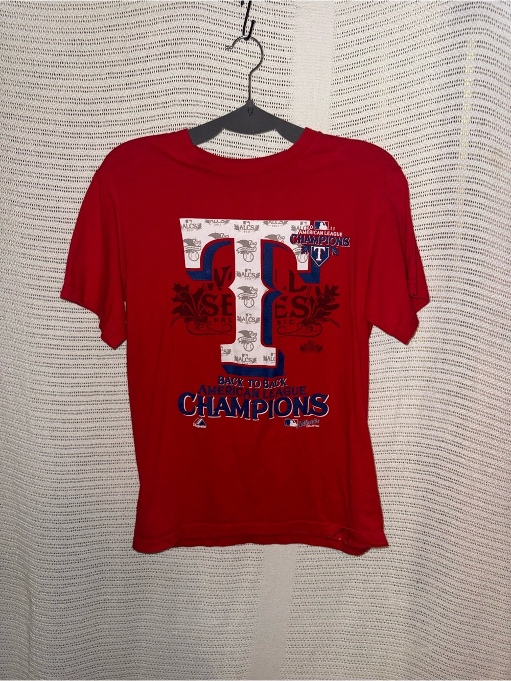 Majestic Red Texas Rangers 'Champions' Graphic Tee